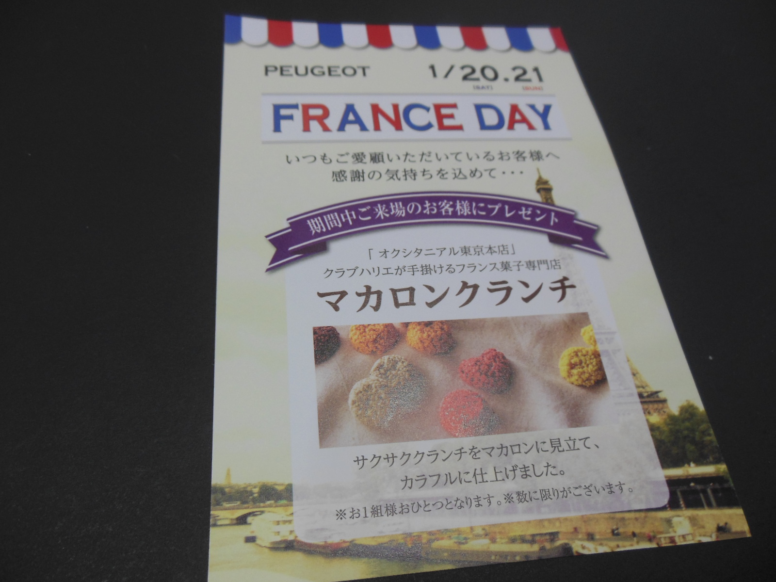 FRANCE DAY　2018/1/20~2018/1/21
